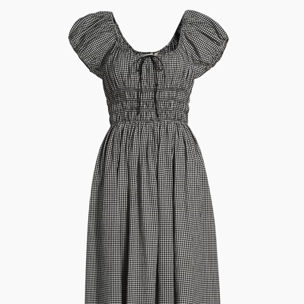 DOEN Quinn Smocked Check Dress